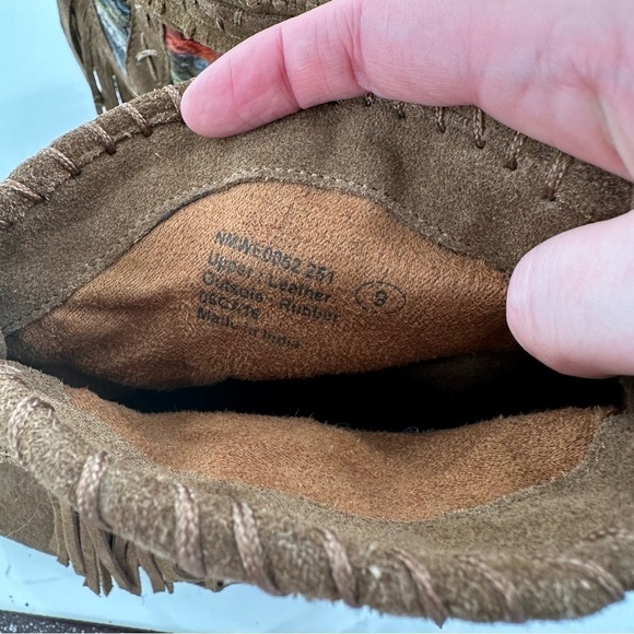 Naughty monkey trixie ankle booties 10 brown suede boho tribal western boots - Picture 12 of 15